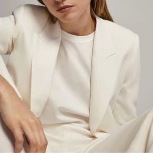 Massimo Dutti White Blazer / Size 6